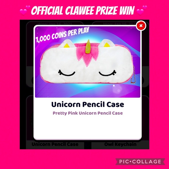 Clawee prize Win Unicorn 🦄 pencil case / wallet New - Picture 1 of 4